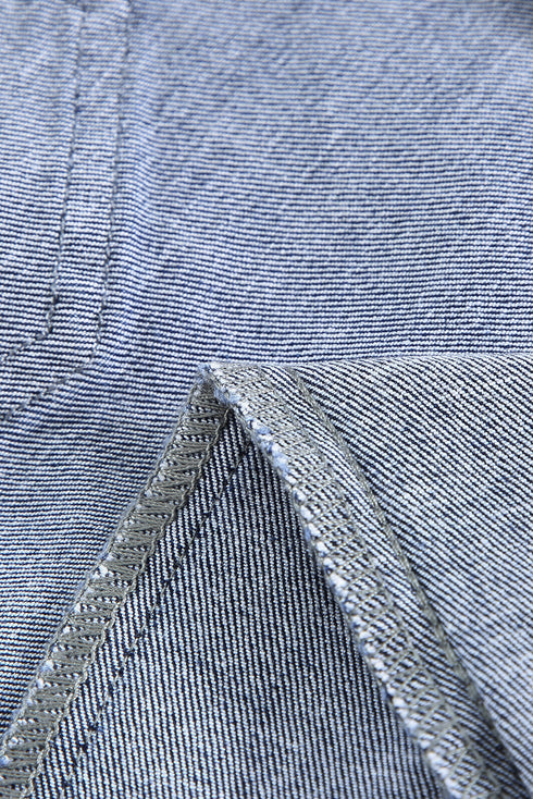 Ripped Tassel Bermuda Denim Shorts